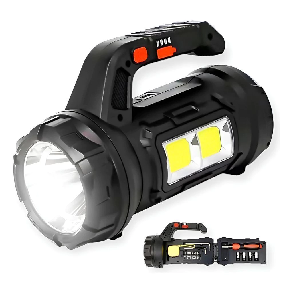 Linterna Multifuncion Recargable + Set Destornillador 7729