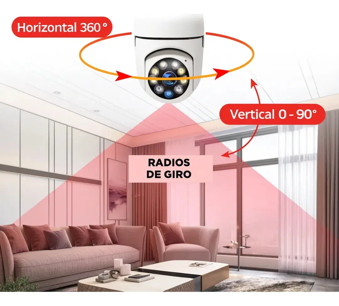 Camara Ip Espia Foco E27 Om 207 - Imagen 6