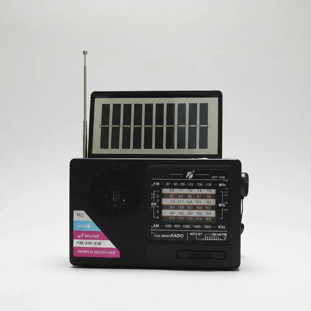 Radio Solar Portatil Fm Am con Linterna ktf 1488 - Imagen 4
