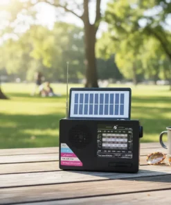 Radio Solar Portatil Fm Am con Linterna ktf 1488 - Imagen 5