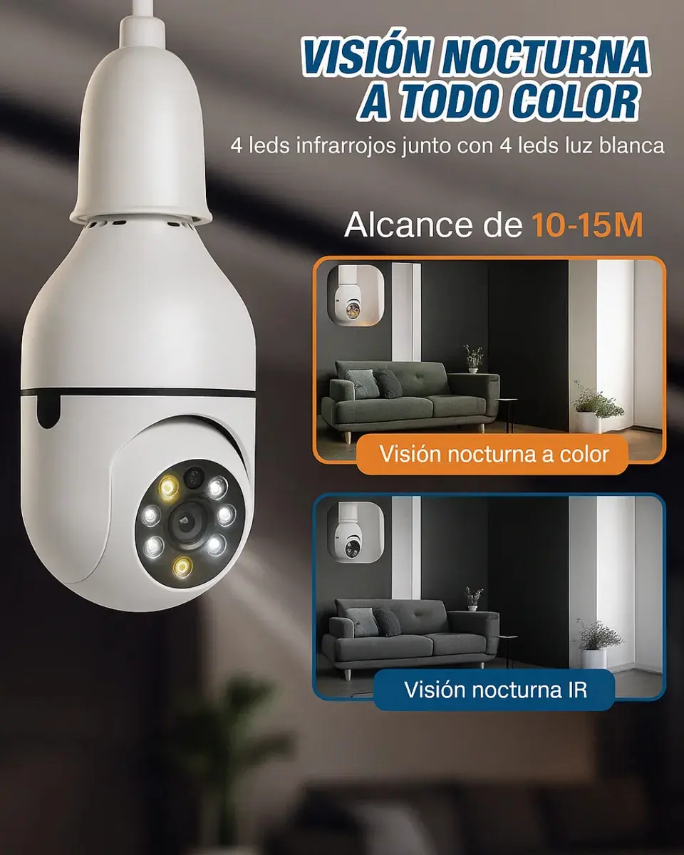Camara Ip Espia Foco E27 Om 207 - Imagen 5