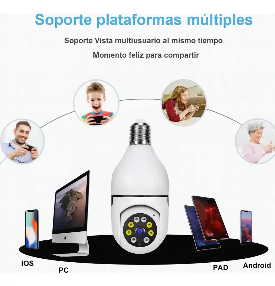 Camara Ip Espia Foco E27 Om 207 - Imagen 4