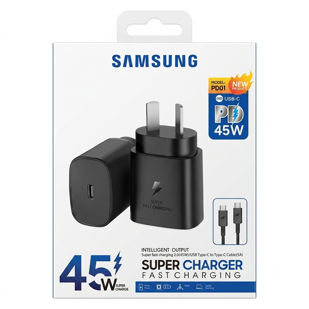 Pack x 10 Cargador Con Cable 45w Samsung