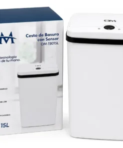 Cesto De Basura Automático Om 15l Recargable Usb Blanco - Imagen 6