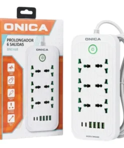 Zapatilla Prolongador Alargue Onica 6 Tomas 4 Usb + 2 Usb Tipo C