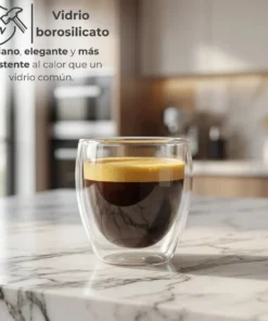 Vaso Vidrio Doble Capa 150ml