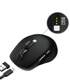 Alternative view of Mouse Inalambrico BT con indicador de Carga Negro 679 Netmak