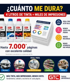 Pack X 4 Tintas x 1 Litro Universal GTC - Imagen 6