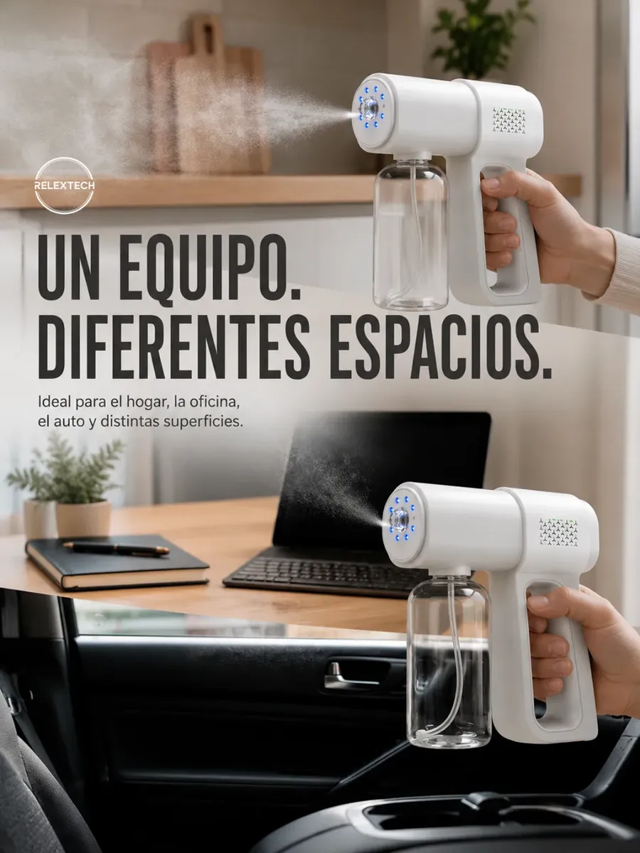 Pulverizador Spray Eléctrico Portátil Recargable 380 ml - Imagen 3