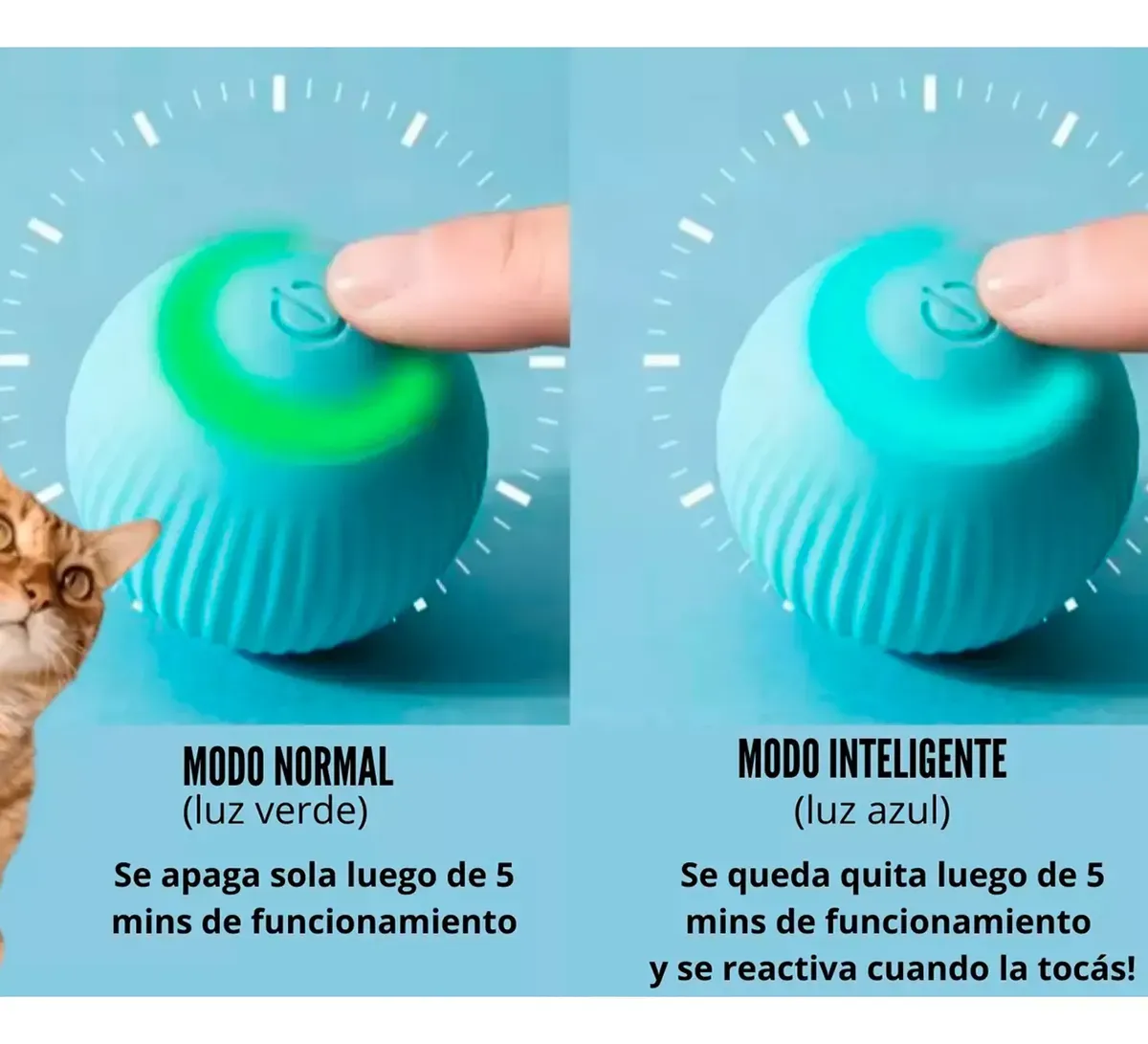 Pelota Interactiva Para Gatos Recargable - Imagen 6