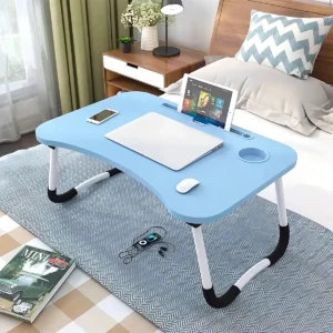 Bandeja De Cama Desayunador Mesa Plegable Notebook Celeste