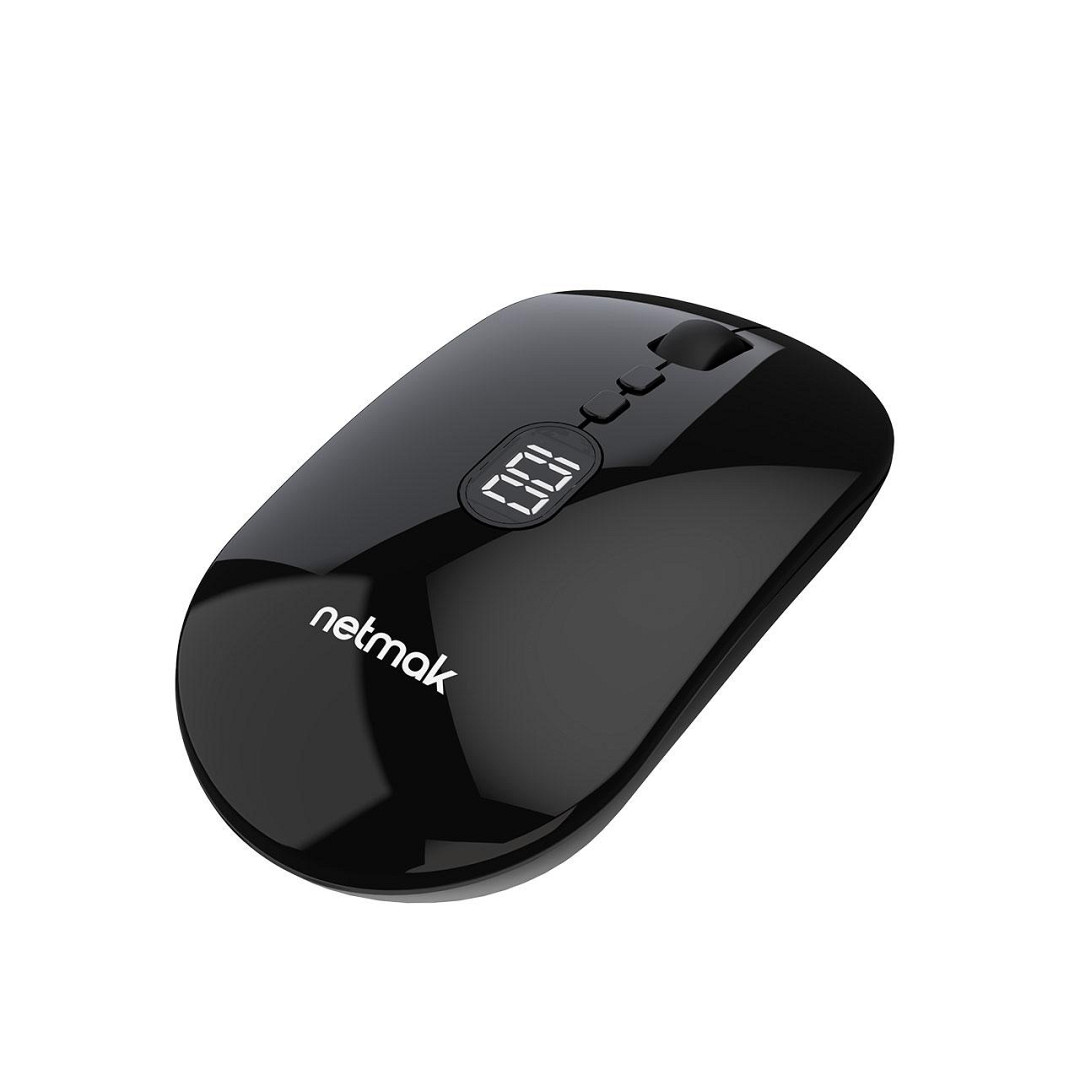 Mouse Inalambrico BT con indicador de Carga Negro 673 Netmak - Imagen 2