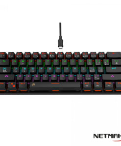 Teclado Gamer Mecanico Dominate 60% Negro Netmak