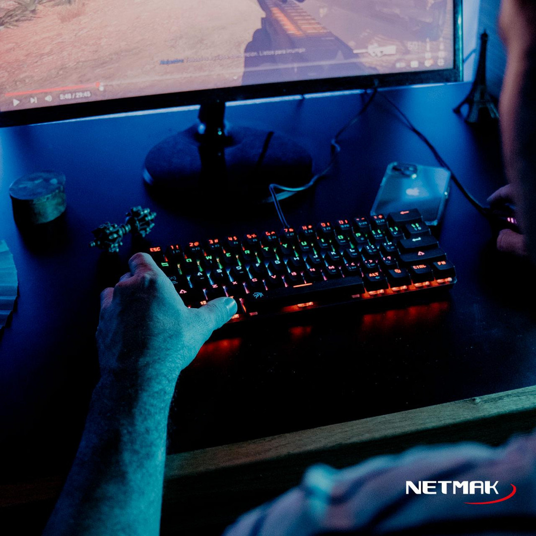 Teclado Gamer Mecanico Dominate 60% Negro Netmak - Imagen 3