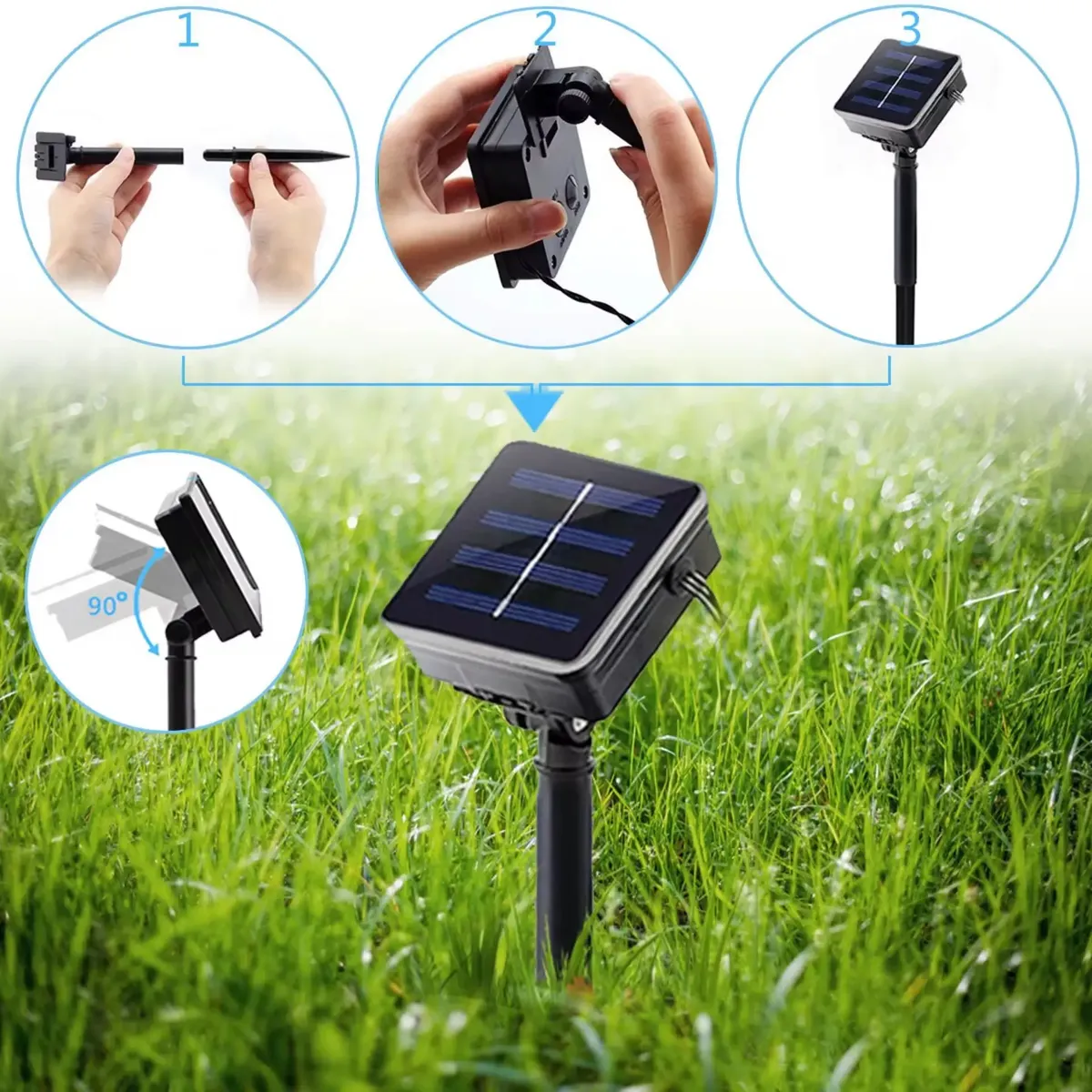 Guirnalda Solar Luz Led 5 Metros Mariposa Calida - Imagen 3