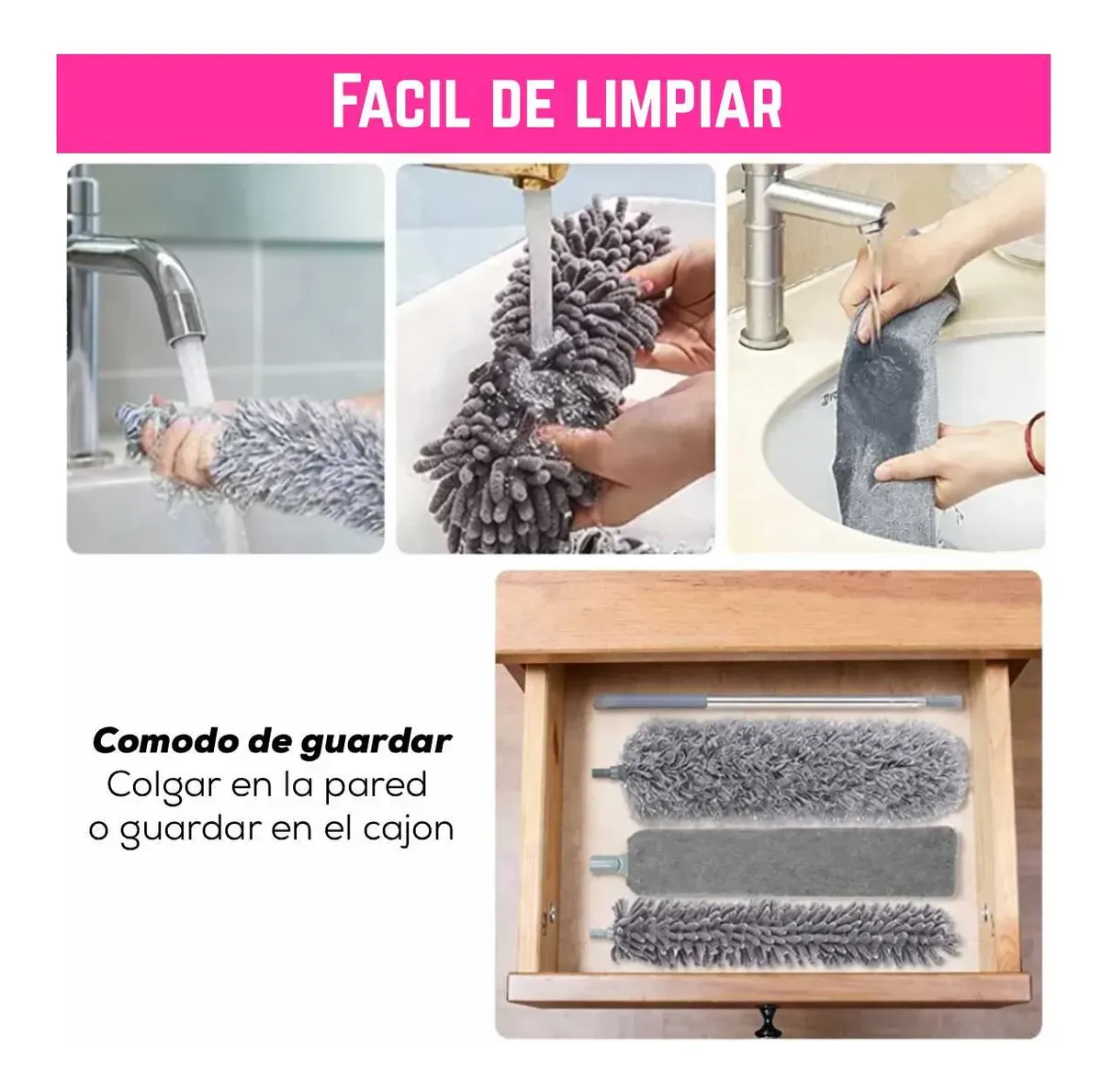 Plumero Microfibra extensible 3 en 1 - Imagen 4