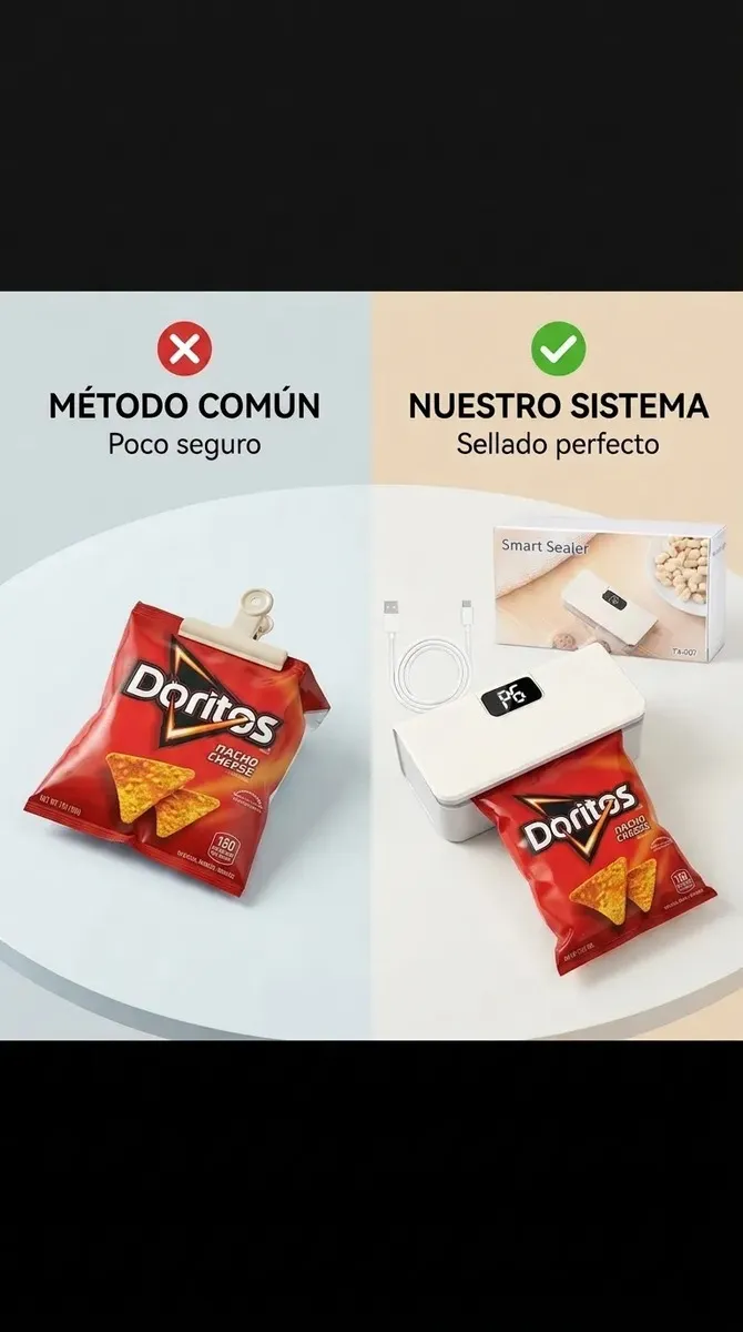 Mini Selladora Bolsa Portatil Recargable con Iman 747 - Imagen 6