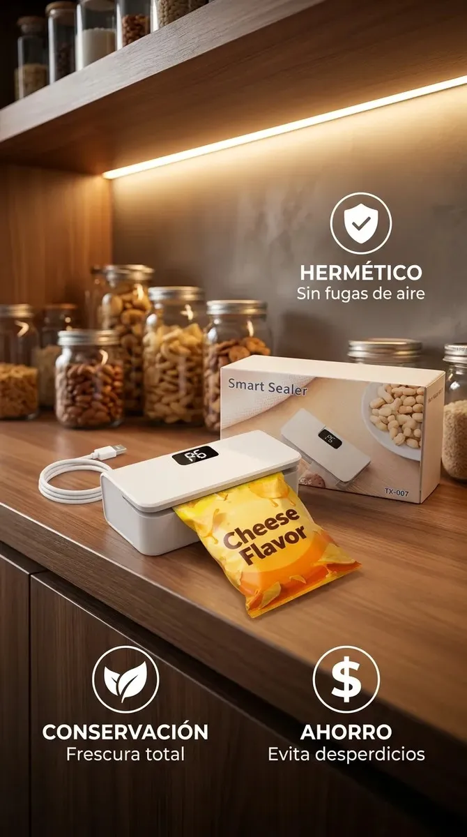 Mini Selladora Bolsa Portatil Recargable con Iman 747 - Imagen 5
