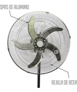 Ventilador De Pie 18" 3 En 1 90w Rejilla Y Aspa Metalicas OM - Imagen 3