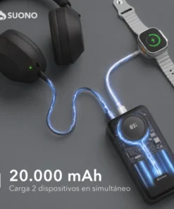 Cargador Power Bank 20000 Carga Rápida 22.5w Suono - Imagen 3
