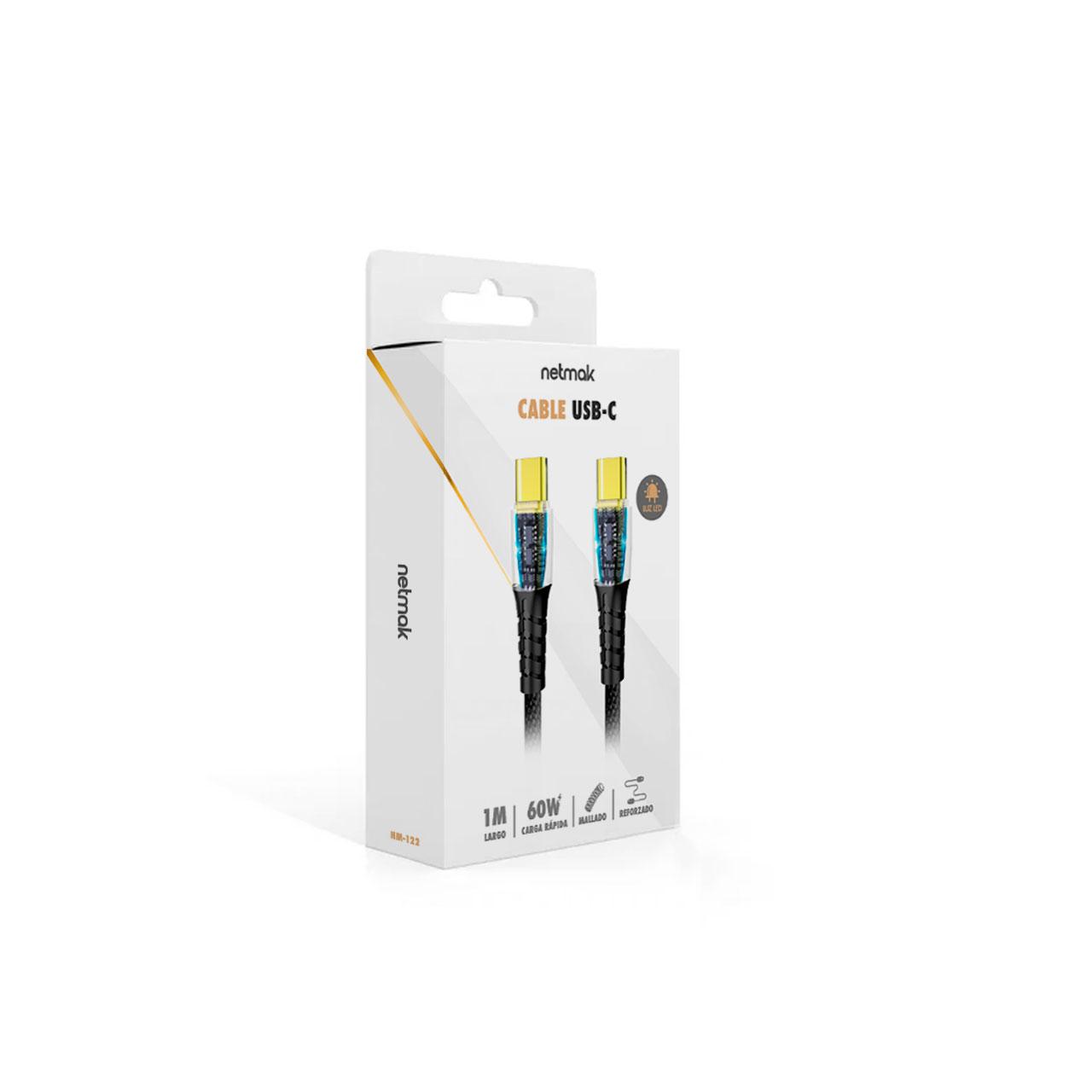 Cable USB-C a USB-C 60W NM 122 Netmak - Imagen 2