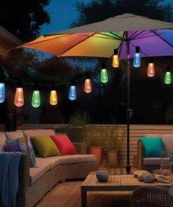 Guirnalda Luz MultiColor 5mts X 10 Focos Led Solar gs02 Netmak